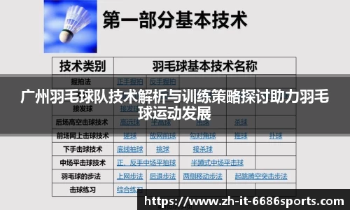 广州羽毛球队技术解析与训练策略探讨助力羽毛球运动发展